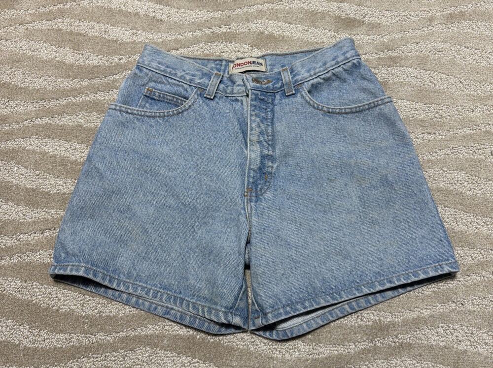 Vintage 90s London Jean Women’s Sz 6 Mom Blue Jean Shorts Made In USA 26x4